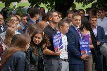Торжественная линейка, посвященная новому учебному году, в Белорусско-Российском университете