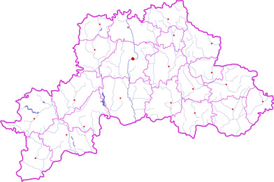 Карта Могилевской области
