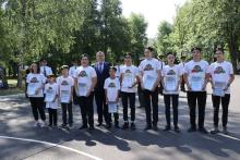 Скейт-стритбольная площадка в городском парке Осипович 